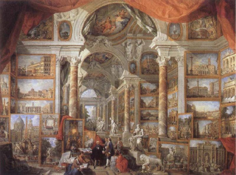Giovanni Paolo Pannini Picture Gallery with views of Modern Rome